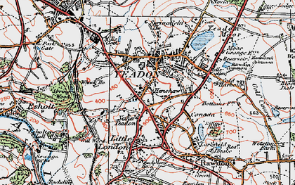 Old map of Nether Yeadon in 1925