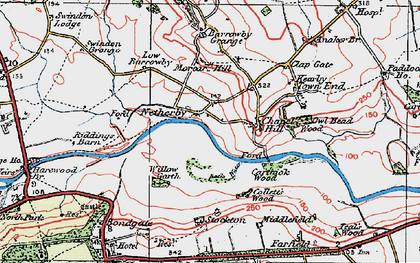 Old map of Barrowby Grange in 1925