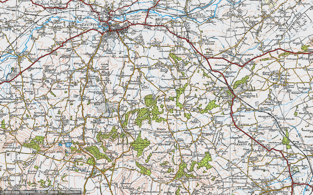 Old Map of Netherclay, 1919 in 1919