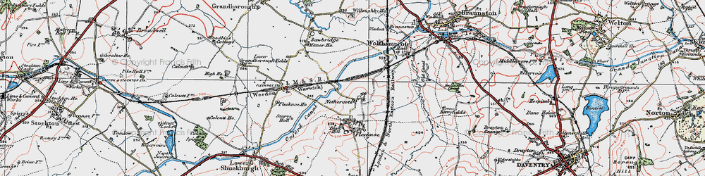 Old map of Nethercote in 1919