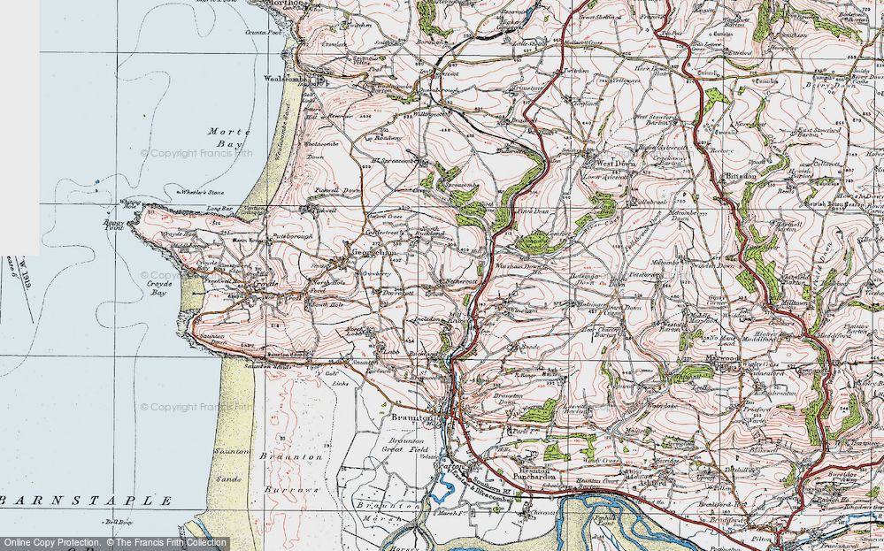 Old Map of Nethercott, 1919 in 1919