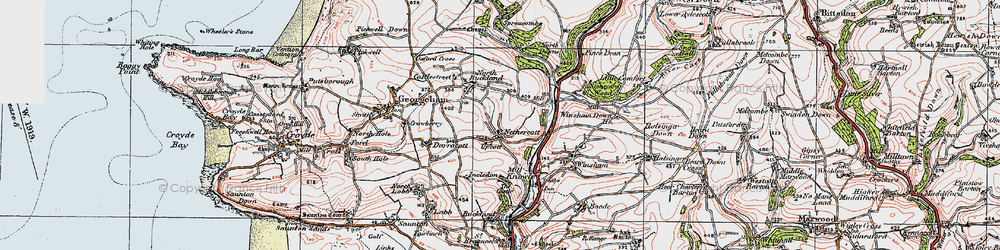 Old map of Nethercott in 1919