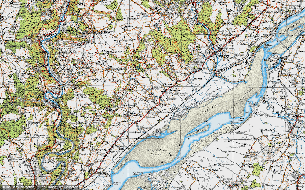 Old Map of Netherend, 1919 in 1919