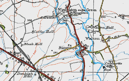 Old map of Netherfield in 1919
