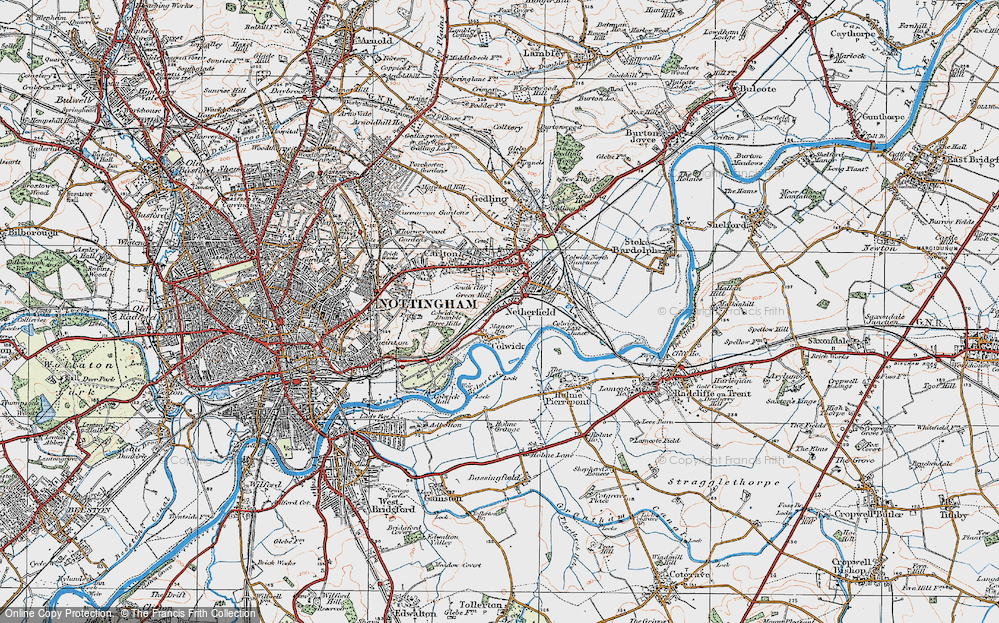 Old Map of Netherfield, 1921 in 1921