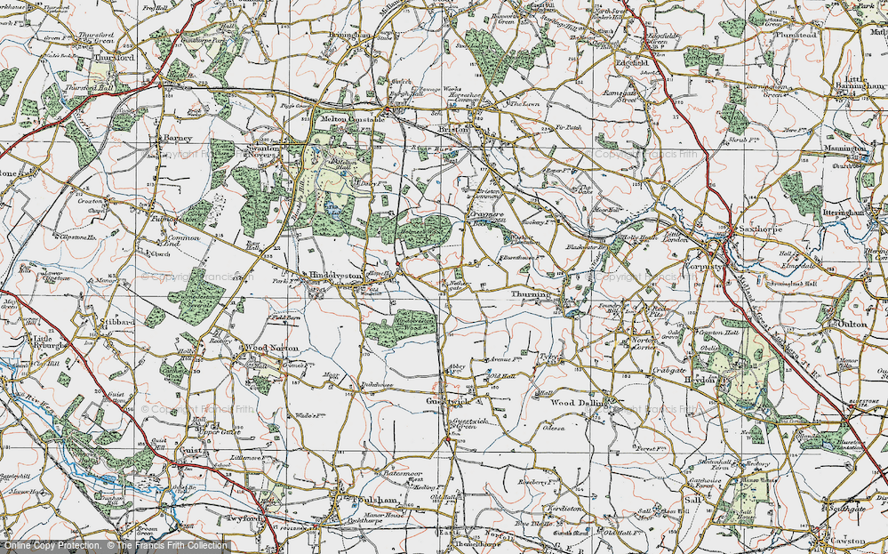 Old Map of Nethergate, 1921 in 1921