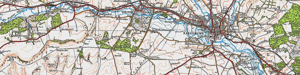 Old map of Netherhampton in 1919