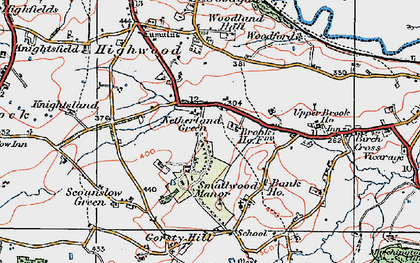 Old map of Highwood in 1921