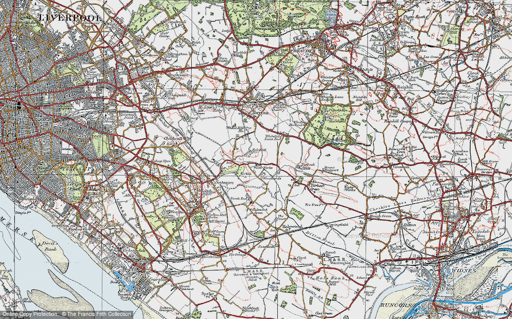 Old Map of Netherley, 1923 in 1923