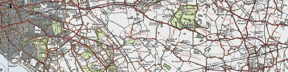 Old map of Netherley in 1923