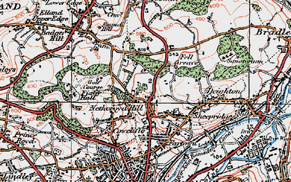 Old map of Netheroyd Hill in 1925