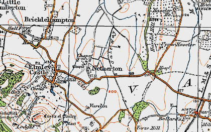 Old map of Netherton in 1919