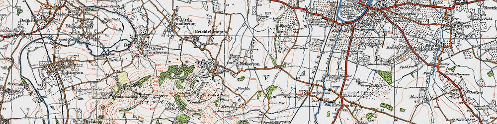 Old map of Netherton in 1919