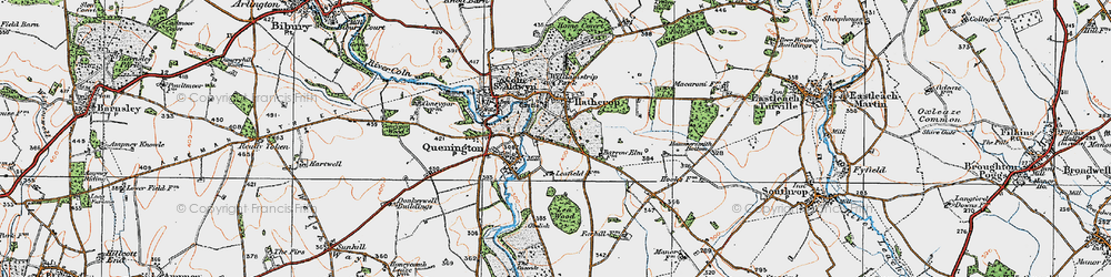 Old map of Netherton in 1919