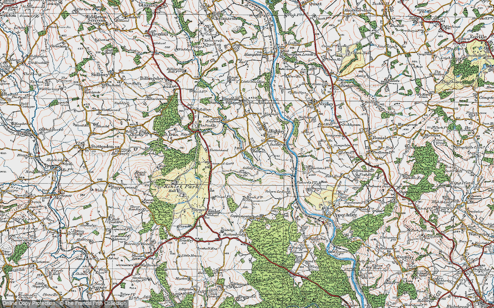 Old Map of Netherton, 1921 in 1921