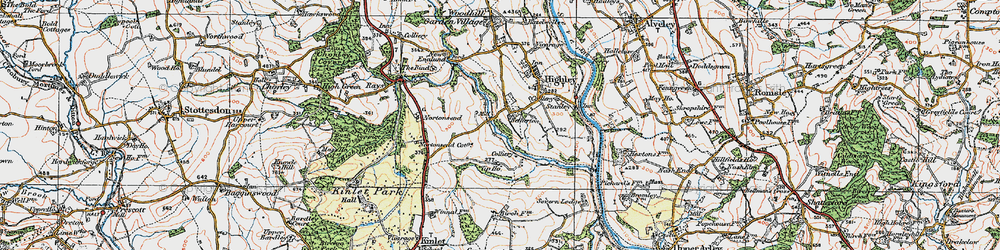 Old map of Netherton in 1921