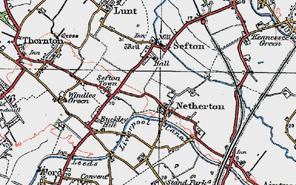Old map of Netherton in 1923