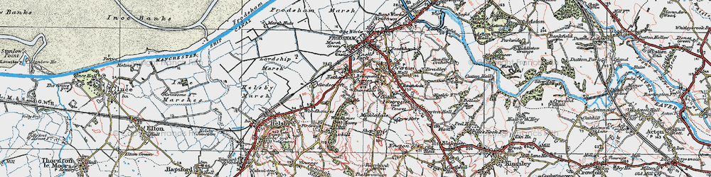 Old map of Netherton in 1923