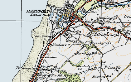 Old map of Netherton in 1925