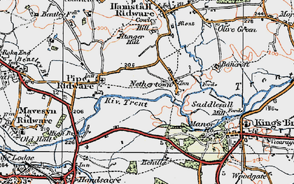 Old map of Nethertown in 1921