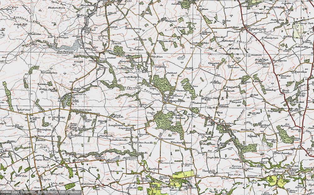Old Map of Historic Map covering Bellion in 1925