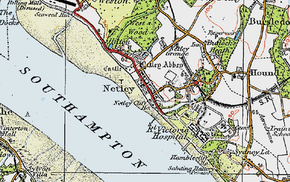 Old map of Netley in 1919