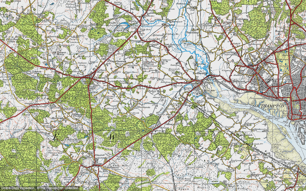 Old Map of Netley Marsh, 1919 in 1919