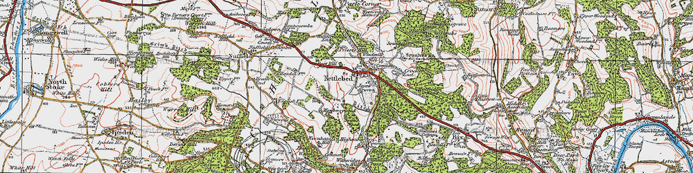 Old map of Nettlebed in 1919