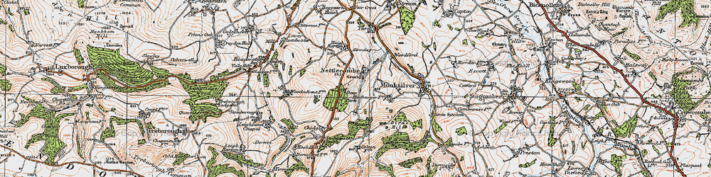 Old map of Nettlecombe in 1919