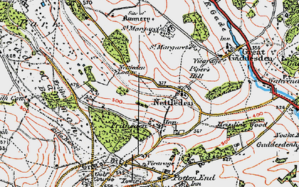 Old map of Nettleden in 1920