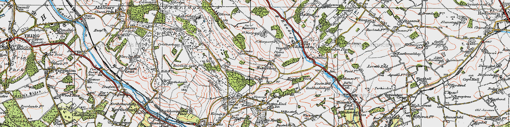 Old map of Brickkiln Cott in 1920