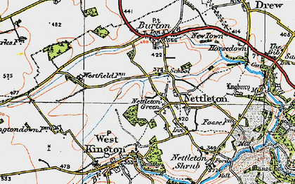Old map of Nettleton in 1919