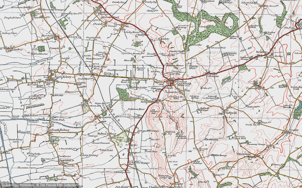 Old Map of Nettleton, 1923 in 1923