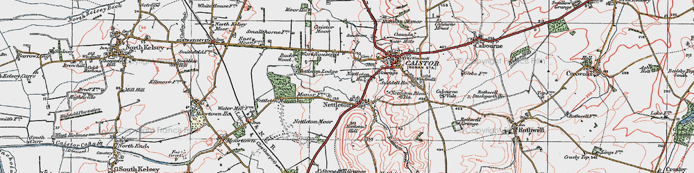 Old map of Nettleton in 1923