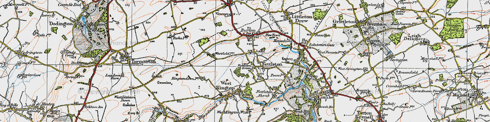 Old map of Nettleton Green in 1919