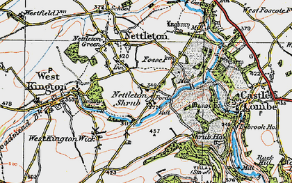 Old map of Nettleton Shrub in 1919