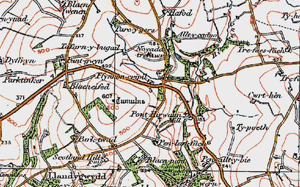 Old map of Blaeneifed in 1923
