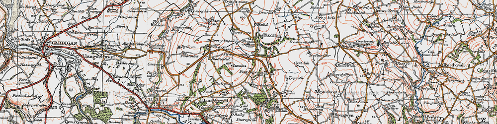 Old map of Blaeneifed in 1923