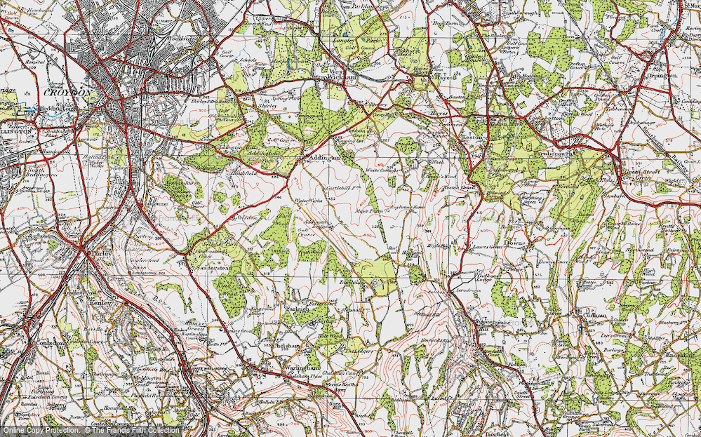 Old Map of New Addington, 1920 in 1920