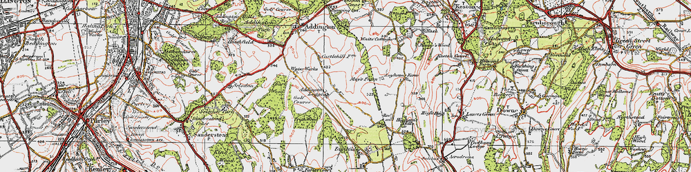 Old map of New Addington in 1920