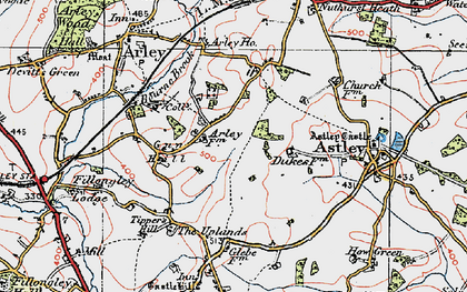 Old map of New Arley in 1920