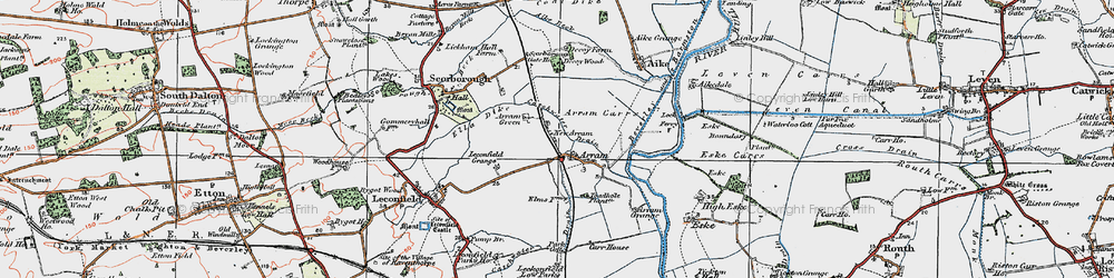 Old map of New Arram in 1924