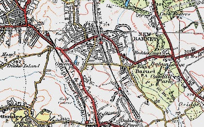 Old map of New Barnet in 1920