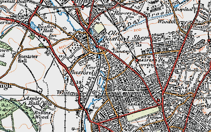 Old map of New Basford in 1921