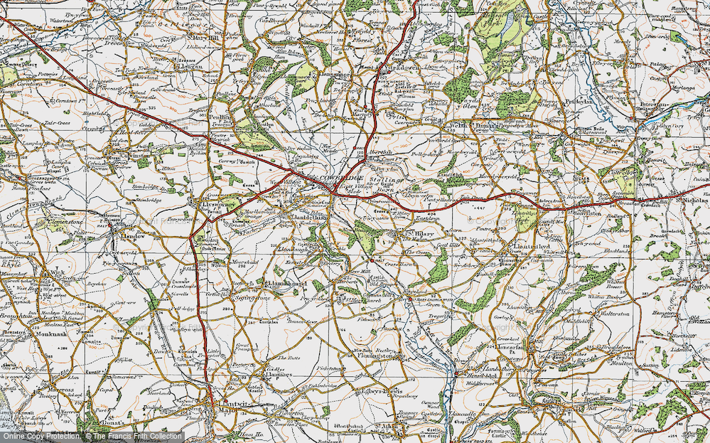 Old Map of Historic Map covering Vale Of Glamorgan in 1922