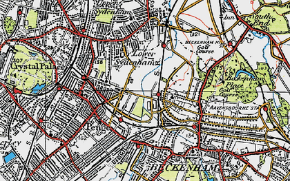 Old map of New Beckenham in 1920