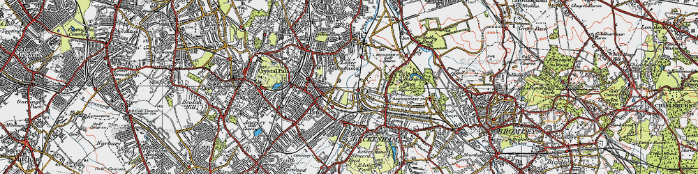Old map of New Beckenham in 1920
