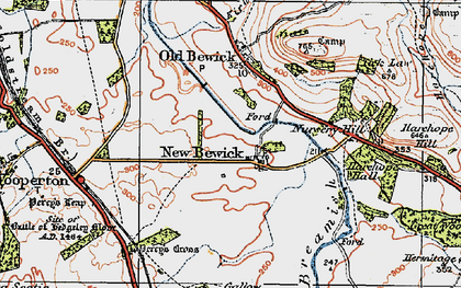 Old map of New Bewick in 1926