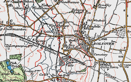 Old map of New Bolsover in 1923