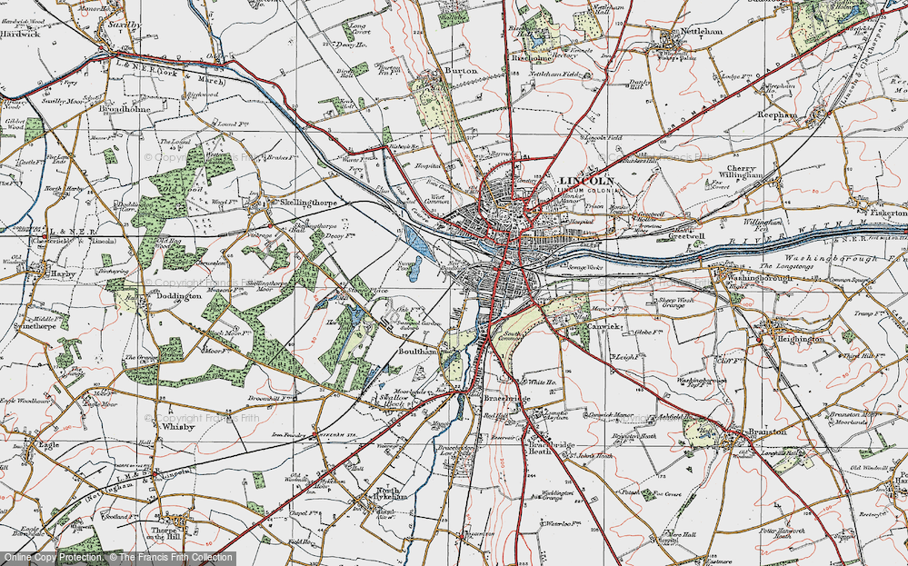 Old Map of New Boultham, 1923 in 1923